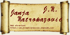 Janja Matropazović vizit kartica